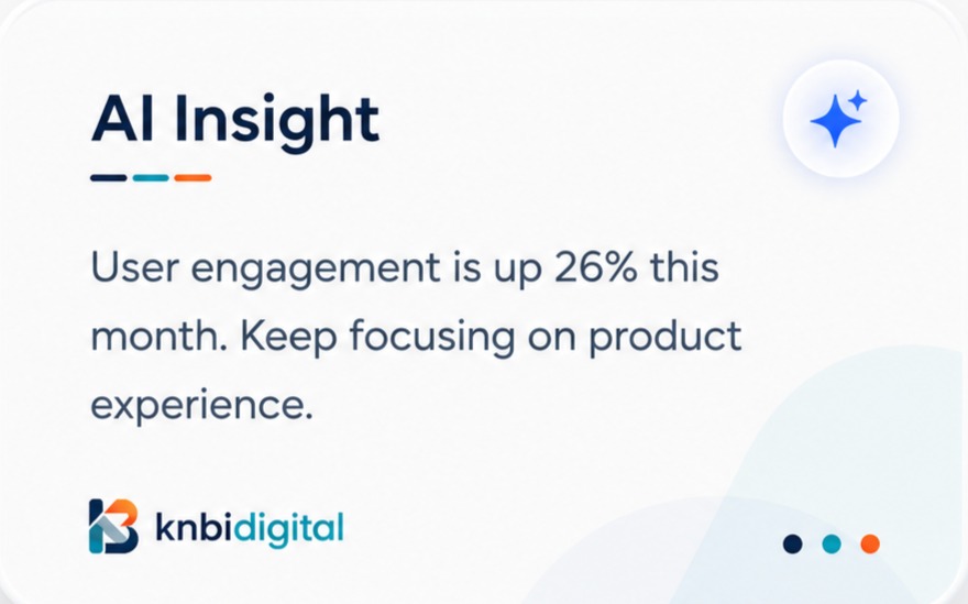 AI insight notification UI